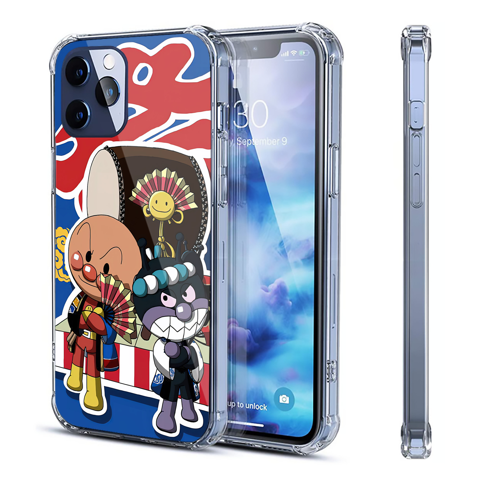 （画像用） アンパンマン Anpanman 【iPhone 12シリーズ対応】透明スマホケース（クリアソフトケース）